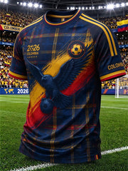 Men's 2026 Colombia Football Print Casual T-Shirt