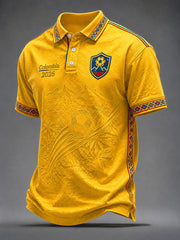 Men's 2026 Colombia Football Print Casual Unisex polo shirt
