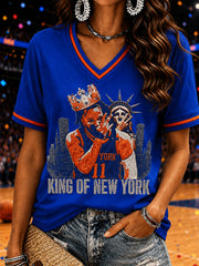 Women's Classic Basketball Fan Graphic Short Sleeve T-shirt