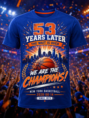 Men's We Are The Champions! Gift For Basketball Fans Print Casual Tee