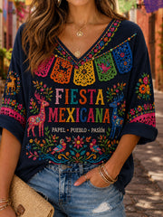 Women's Guelaguetza Mexico Lele Doll Art Printed T-shirt