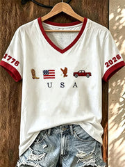 Women's USA 1776-2026 Short-sleeved T-shirt