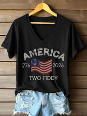 Women's Two Fiddy V-Neck T-Shirt