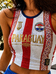 Women's Paraguay football vests