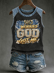Women's No Worries God Got Me Vest