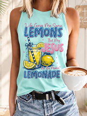 Women's "Life gave me some lemons, but my Jesus is making lemonade" Christian vests