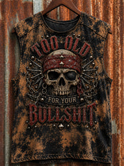 Men's Too Old For Your Bullshit Print Vest Top