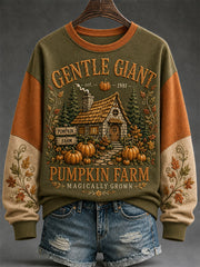 Women's Fall Print Casual Sweatshirt
