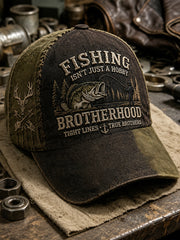 Men's Funny Old Bastards Fishing Club Lifetime Member Print Hat