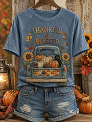 Women's Vintage Cat Fall Season T-shirt