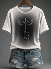 Women's Faith Christian Print Casual T-Shirt