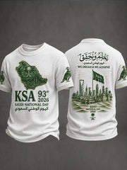 Men's Saudi National Day Waffle Short Sleeve Tee