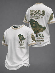 Men's Saudi National Day Waffle Short Sleeve Tee