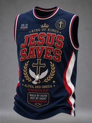 Men's Christian JESUS SAVES Cross Vests