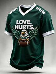 Men's Football Gameday Gift For Football Fans Casual V-Neck Tee