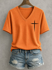 Women's Faith Cross Waffle Top