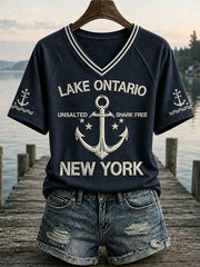 Women's "Vake Ontario" V-neck T-shirts