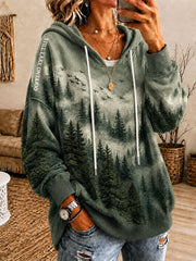 Women's 'STILL LAKE ONTARIO' Lake Ontario Natural Scenery Casual Hooded Sweatshirt