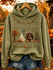 Women's I'm Ready For The 'ber Months Print Cozy Hoodie