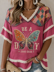 Women's Country Music Lover Floral Art Printed Tops