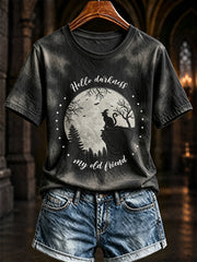 Women's Hello Darkness My Old Friend Halloween T-shirt