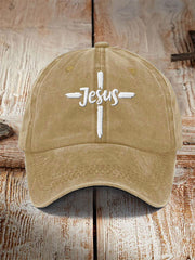 Unisex Jesus Cross Faith Print Hat