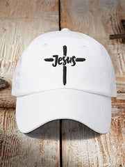 Unisex Jesus Cross Faith Print Hat