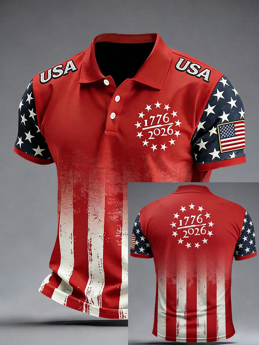 Men's USA Flag 1776-2026 Tops