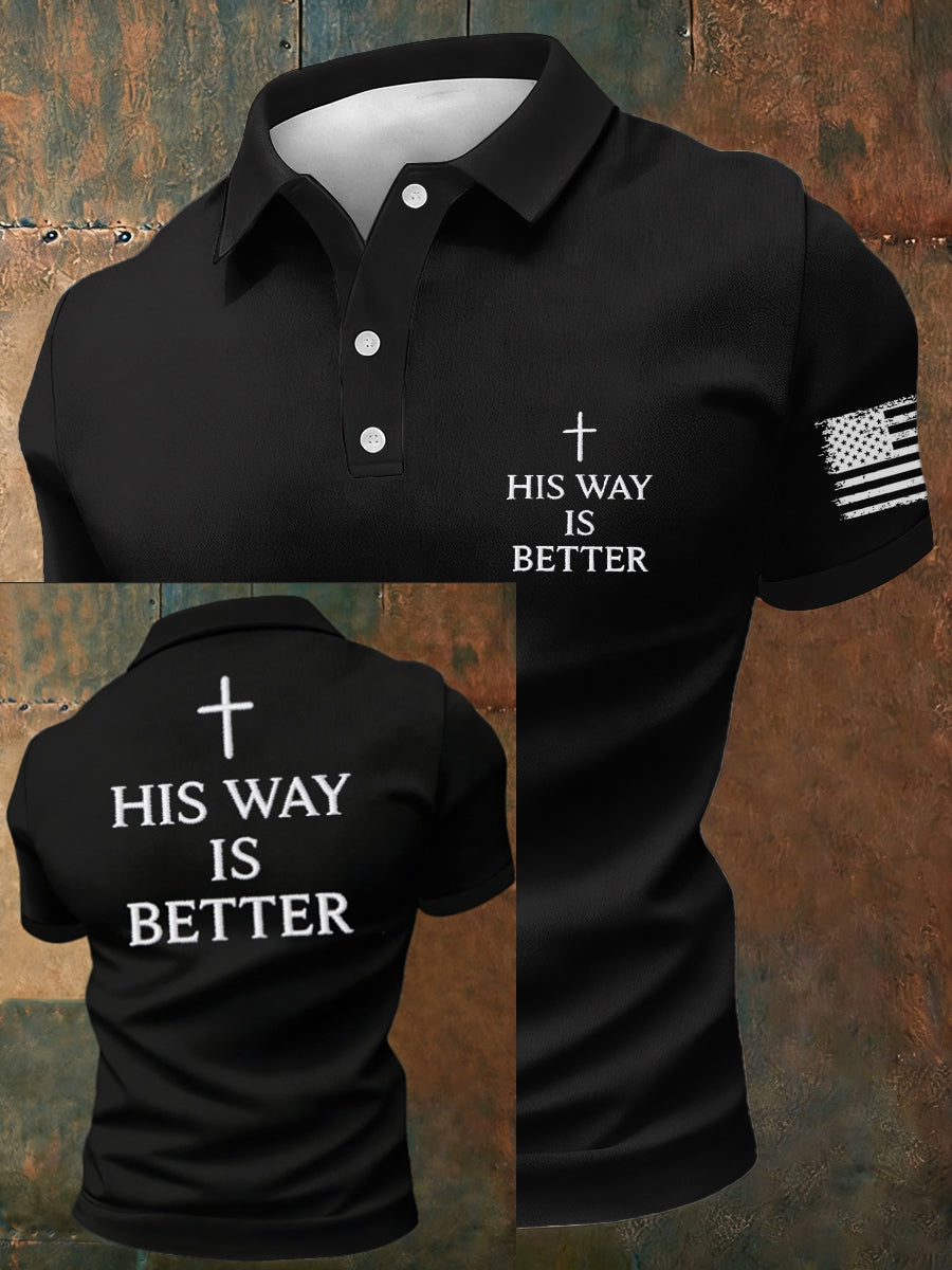 Men's His Way Is Better polo shirt