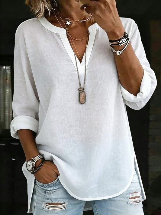 Women's Casual Elegant V-Neck Shirt