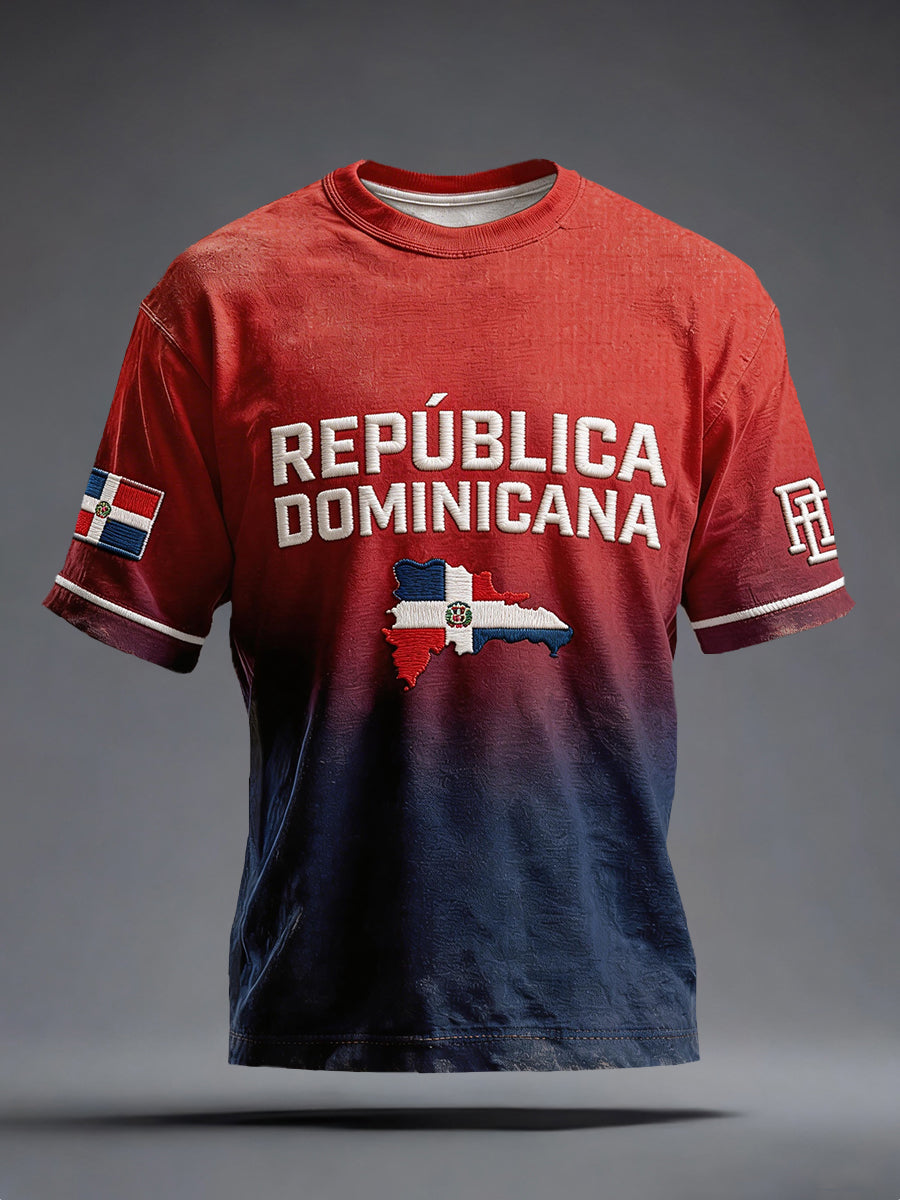 Men's Dominican Republic Inspired Print T-Shirt