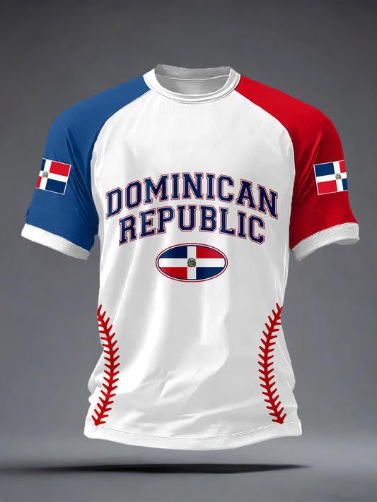 Men's Dominican Republic Inspired Print T-Shirt
