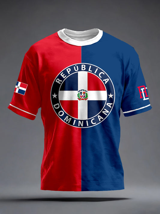Men's Dominican Republic Inspired Print T-Shirt