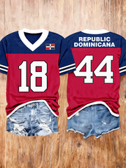 Women's Baseball Print Casual T-Shirt