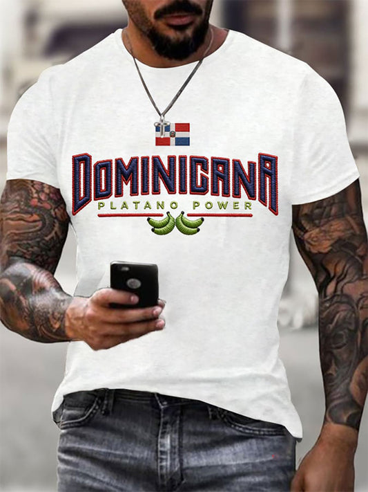 Men's Baseball Print Casual T-Shirt