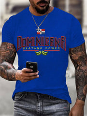 Men's Baseball Print Casual T-Shirt