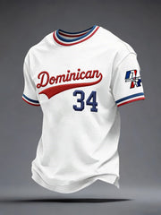 Men's Dominican Republic Inspired Print T-Shirt