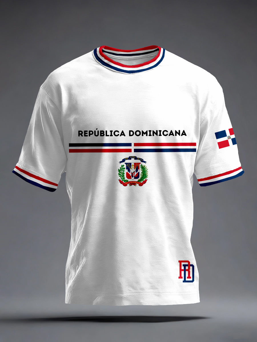 Men's Dominican Republic Inspired Print T-Shirt