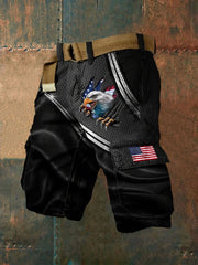 Men's American flag eagle shorts