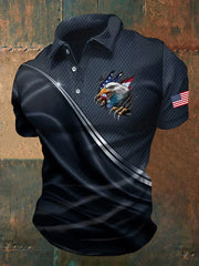 Men's USA flag eagle tops
