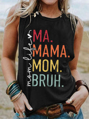Women's Funny Ma Mama Mom Bruh Mother's Day Gift Casual Tank Top