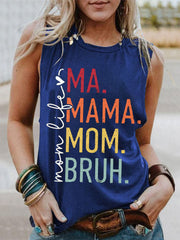 Women's Funny Ma Mama Mom Bruh Mother's Day Gift Casual Tank Top
