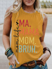 Women's Funny Ma Mama Mom Bruh Mother's Day Gift Casual Tank Top