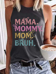 Women's Funny Mama Mommy Mom Bruh Mother's Day Gift Casual Vest