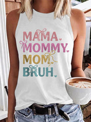 Women's Funny Mama Mommy Mom Bruh Mother's Day Gift Casual Vest