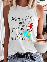 Women's Funny Mother's Day Printed Faux Cotton Vest