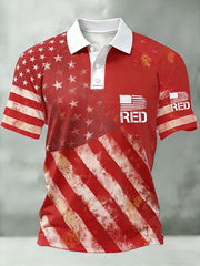 Men's Red Friday Print Casual Top