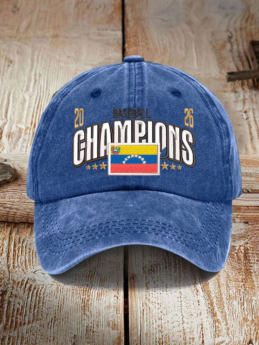 Unisex Venezuela Baseball Champion Print Hat