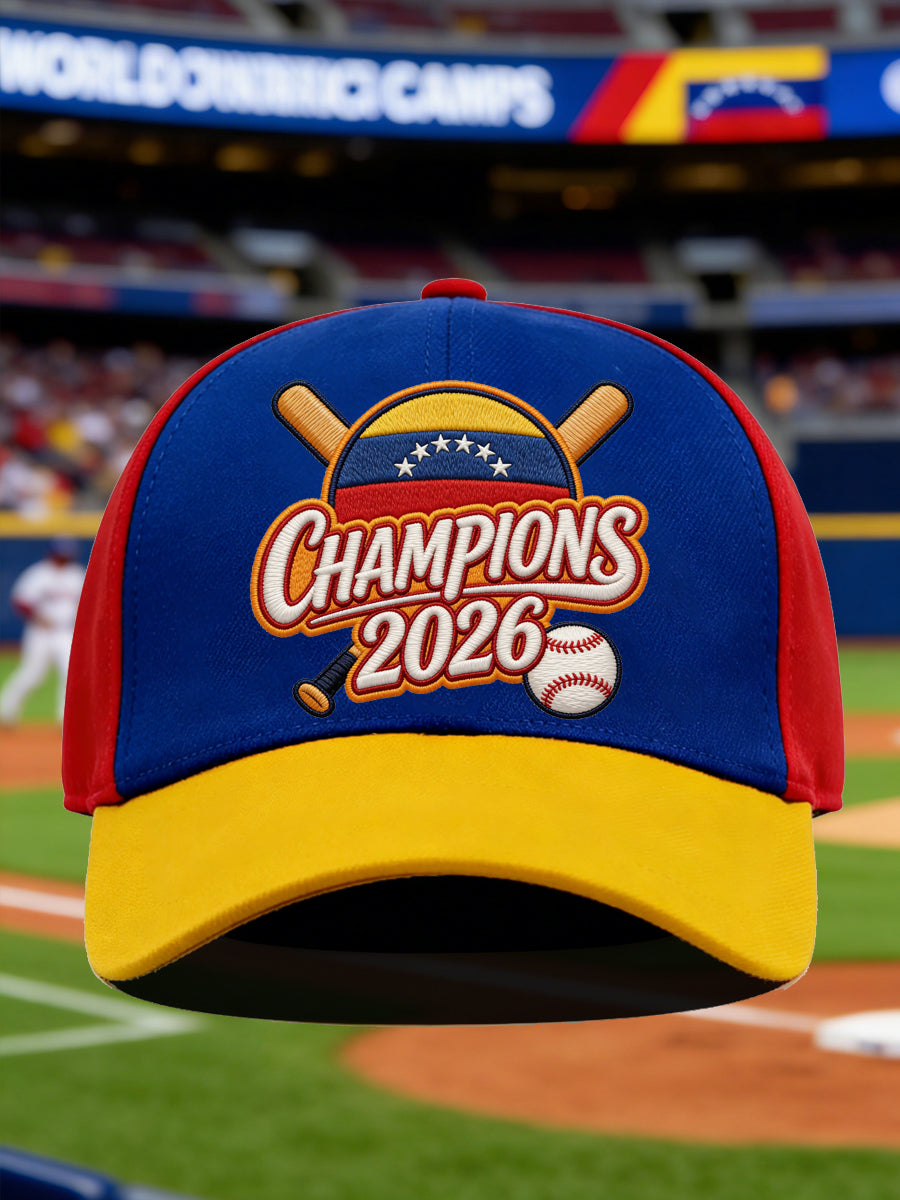 Unisex Celebrate Venezuela 2026 Baseball Champions Print Hat