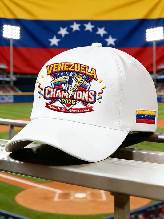 Unisex Celebrate Venezuela 2026 Baseball Champions Print Casual Hat